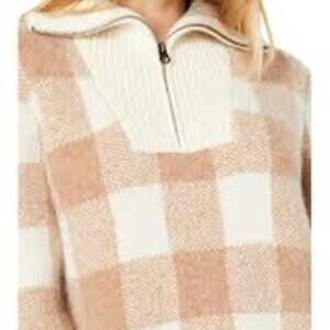 Faherty Saturday Pullover Sweater- Buffalo Check- EUC